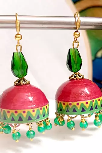 Quilled hanging  jhumkas 11