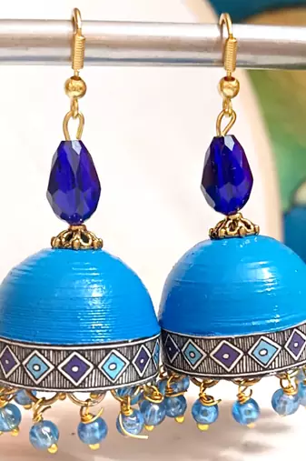 Quilled hanging  jhumkas 12