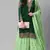 Catching green thread and sequins embroidered georgette latest design indian salwar kameez dress