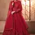 red dori embroidered with diamond work net anarkali gown type salwar kameez