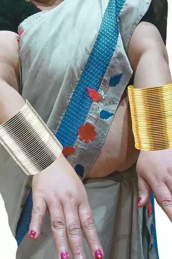 Brass multicolor  plain bangle combo