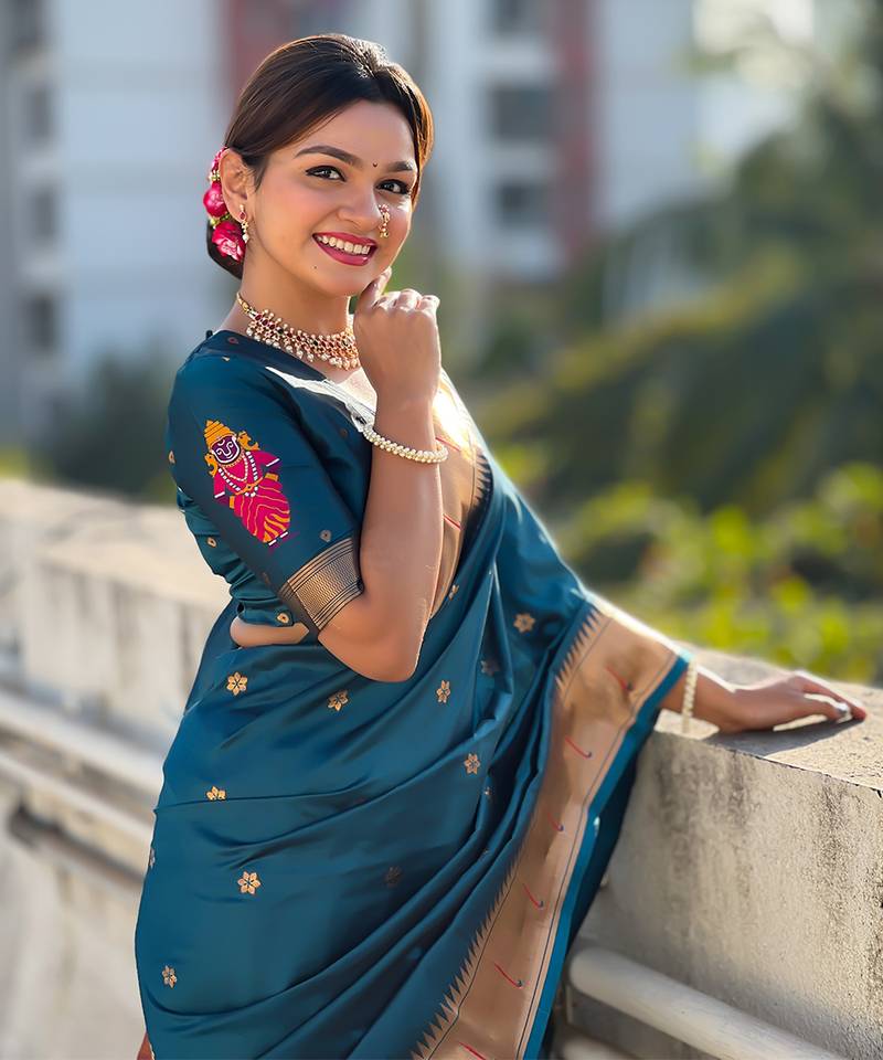 Divya vitthal elegance paithani art-silk saree