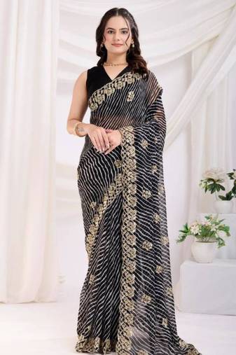 Lehriya royalty georgette saree