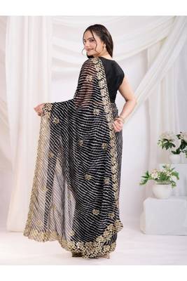 Lehriya royalty georgette saree 4
