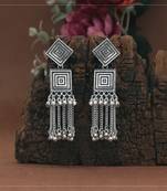Silver color oxidised earrings
