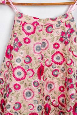 Peach floral embroidered ghaghra 4