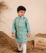 Green ikkat kurta churidaar