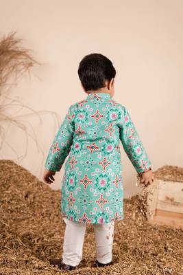 Green ikkat kurta churidaar 2