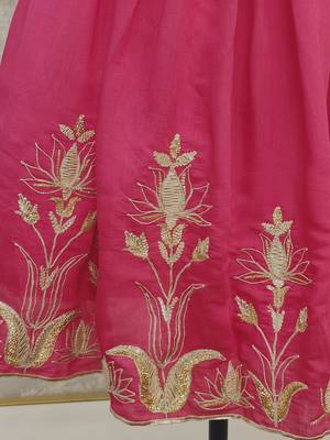 Rani pink heavy emroidery ghaghra 2