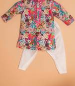 Floral embroidered kurta set