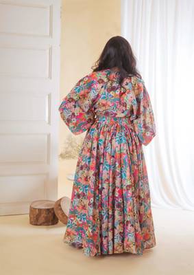 Floral drawstring ghaghra set 3