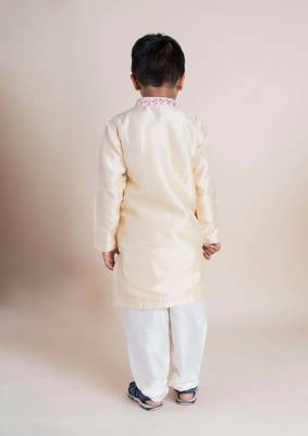Beige mirror kurta churidar 2