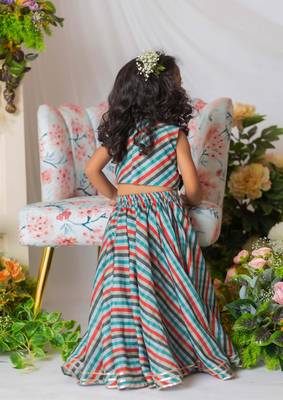 Leheriya printed blouse with ghaghra 3