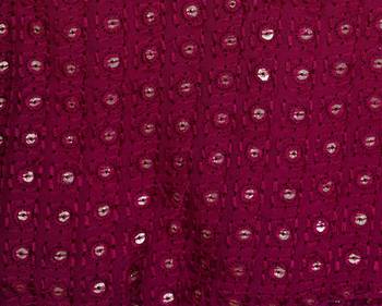 Wine thread embroidered and gota lace detailed ghaghara 4