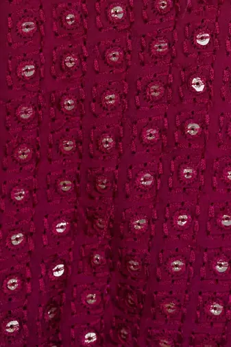 Wine thread embroidered and gota lace detailed ghaghara