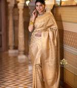 Banarasi Soft Silk blend saree with blouse piece