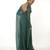  bottle green handloom mul cotton saree with golden scalloped border