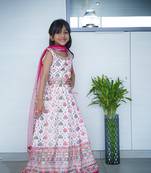 Multi color lehenga set with soft fabrics for kids girls