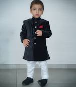 Classic black achkan for boys