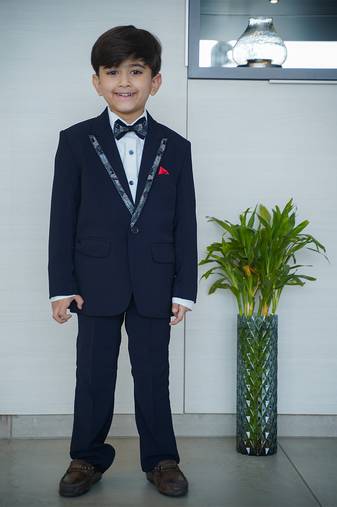  navy coloured party wear coat suit 