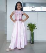 Pink candy floss gown for little ones