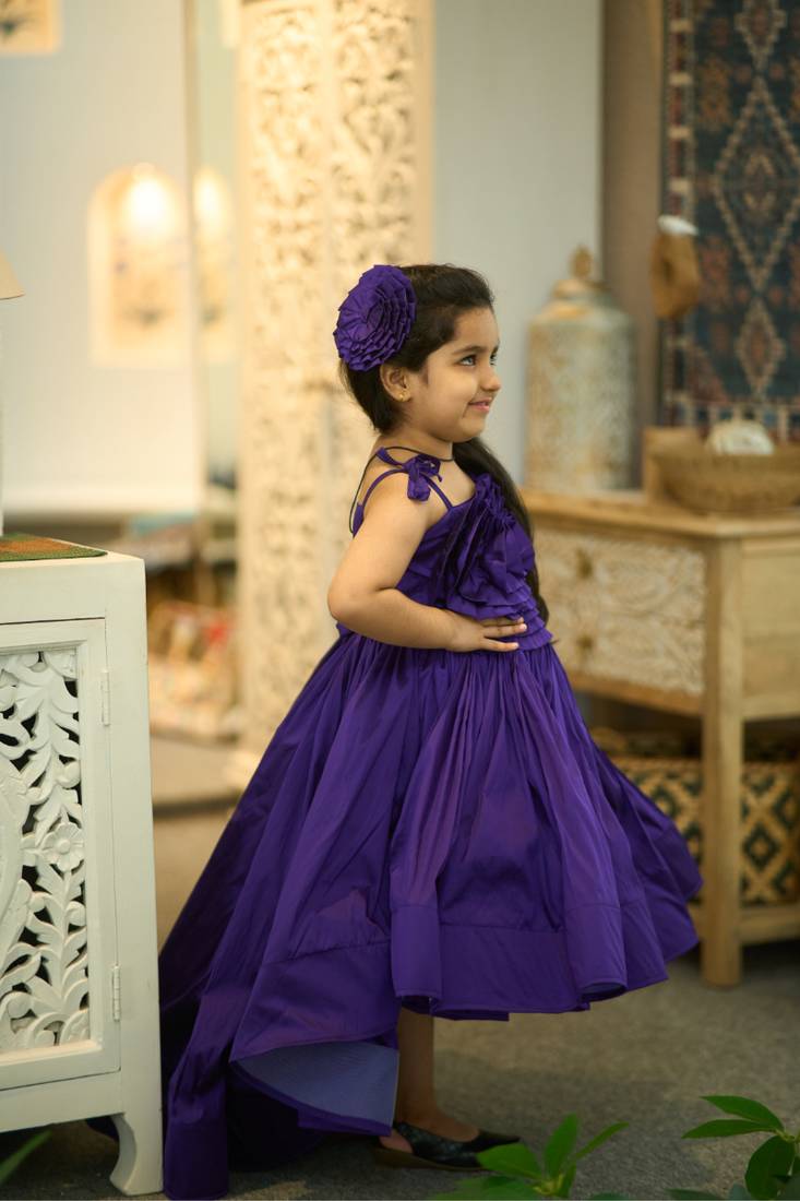   purple party wear gown for special occasions