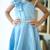 Sky blue party wear gown for little girls
