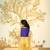 Yellow and purple birthday wear co-ord for kid girls