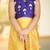 Yellow and purple birthday wear co-ord for kid girls