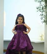   purple party wear gown for special occasions