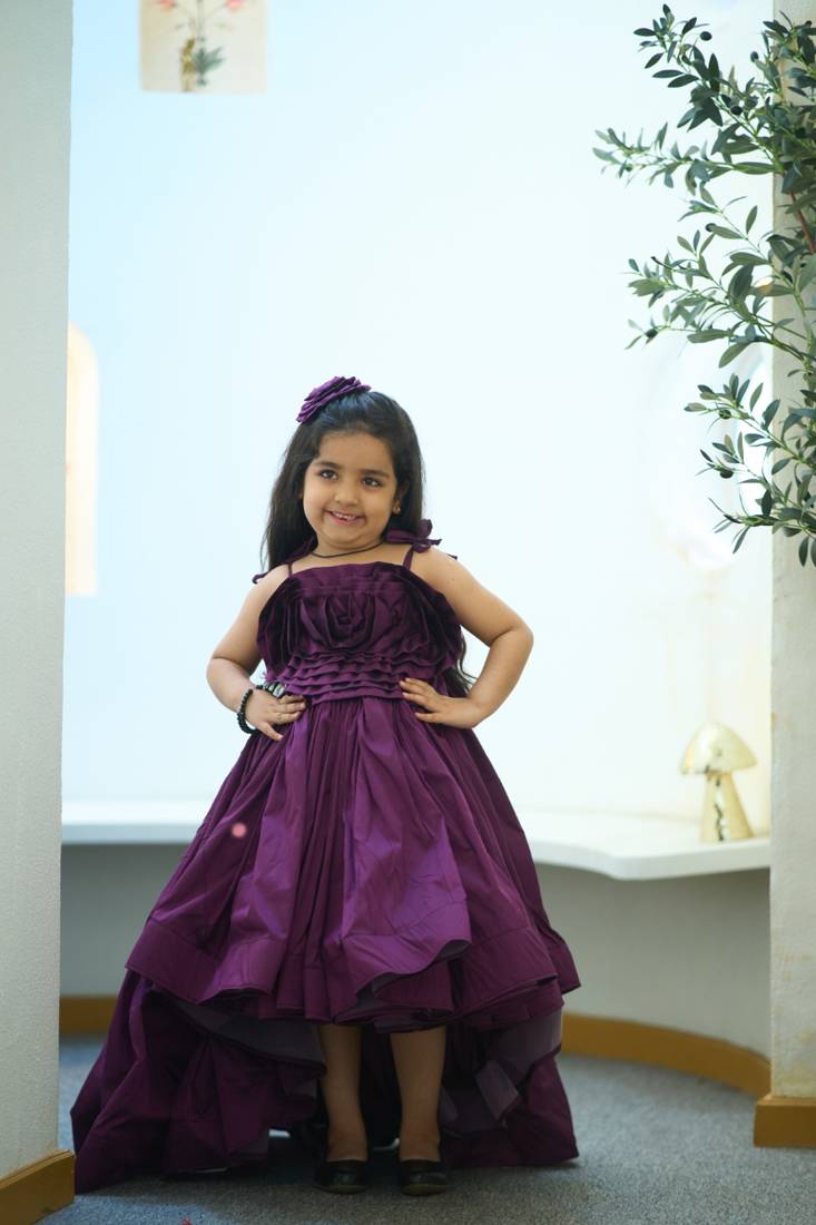   purple party wear gown for special occasions