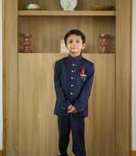 Navy jodhpuri suit set for boys for party