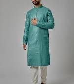 Arruga stylish golden silk sequins kurta pyjama set