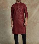 Arruga stylish golden silk sequins kurta pyjama set