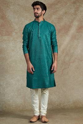 Arruga stylish golden silk sequins kurta pyjama set 1