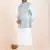 Woven Kurta Pyjama Waistcoat Set For Mens