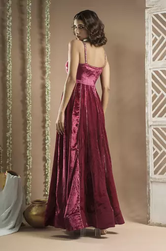 Rani velvet long indo dress (set of 1)