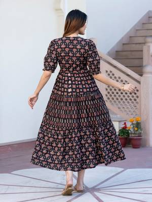 women black ethnic motifs printed maxi dress 2