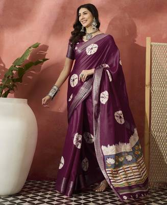 Magenta bandhani breeze saree 1