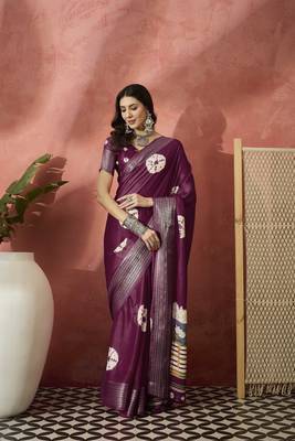 Magenta bandhani breeze saree 2