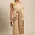 Beige woven cotton silk saree with blouse