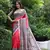 Rose pink soft tussar silk printed saree festive wear