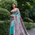 Sky soft tussar silk printed saree festive wear