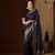 Navy blue glamorous jacquard satin silk blendsaree