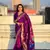 Featival looks purple soft silk blendwevon paithani vitthala saree