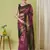 Wine banarasi silk blendsaree with jacquard work