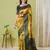 Yellow banarasi silk blendwevon jacquard partywear saree