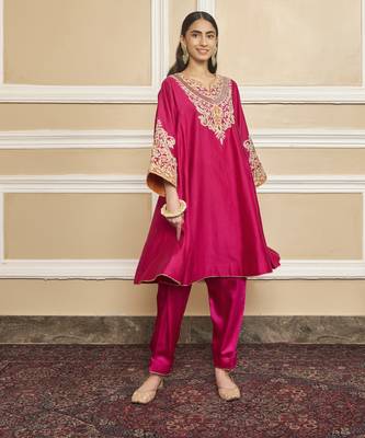 Mehrish hotpink kurta set 1