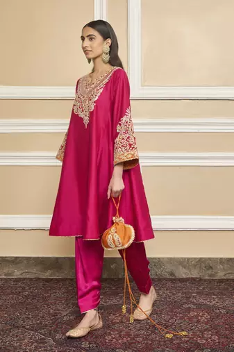 Mehrish hotpink kurta set