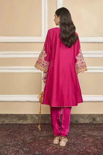 Mehrish hotpink kurta set
